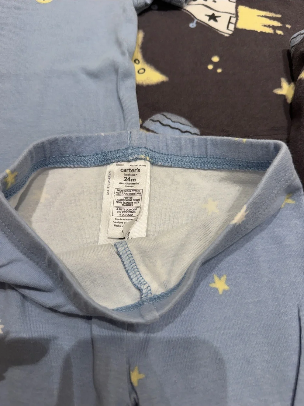 Carter’s Night Explorer 2-Pack Kids Pajama Set - Light Blue & Black Space 24mths